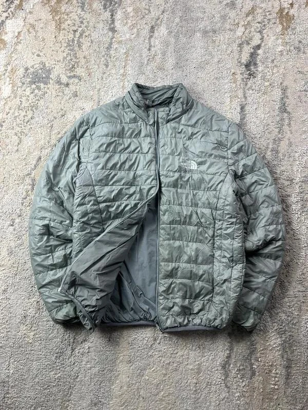 The North Face Men's Vintage Grey Puffer Zip Jacket Size L